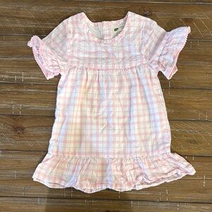 Monica and Andy Pink and White Gingham Dress